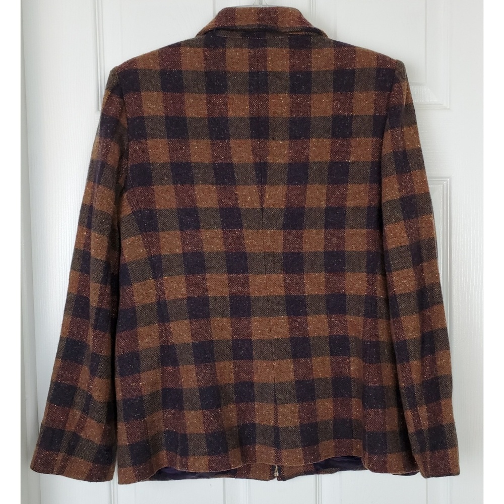 Sigrid Olsen Vintage Plaid Wool Jacket Size S - image 2